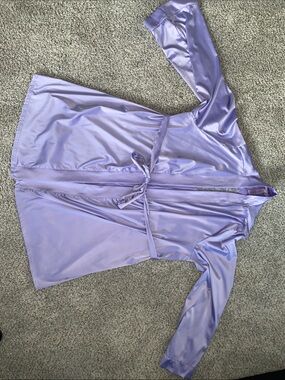 Savage X Fenty Lavender Satin Lingerie Robe